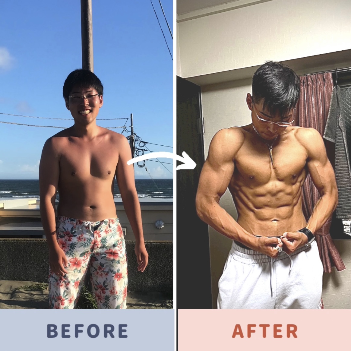 Before After（男性）自己流から理想の体へ